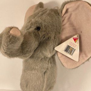 VTG Dakin Elephant Hand Puppet Plush Toy 10 inch Jackson SOUND NOT WORKING 10 in